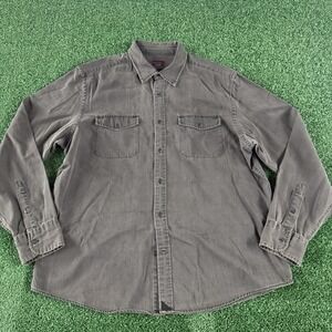 UNTUCKit Men's Long Sleeve Button Shirt Flannel Size XL Gray